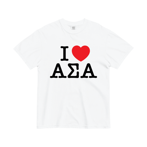 I Heart Tee-Alpha Sigma Alpha-Small-white
