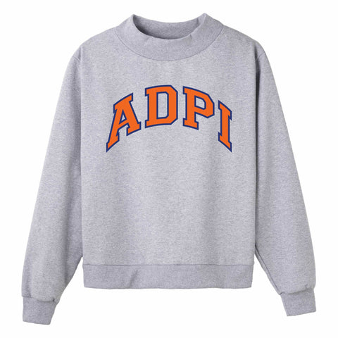 Blue and Orange Campus Colors Sorority Mock Neck