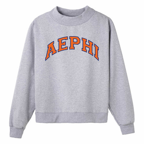 Blue and Orange Campus Colors Sorority Mock Neck