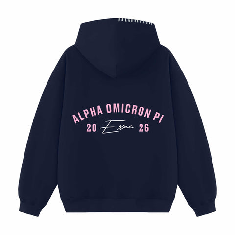 Rose Arc Exec Hood Stitch Sorority Hoodie