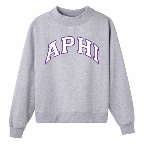 Purple and White Campus Colors Sorority Mock Neck