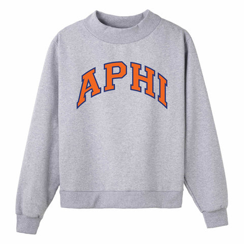 Blue and Orange Campus Colors Sorority Mock Neck