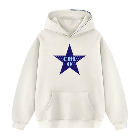 Blue Eyes Hood Stitch Sorority Hoodie