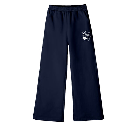 Adorn Navy Sorority Flare Sweats