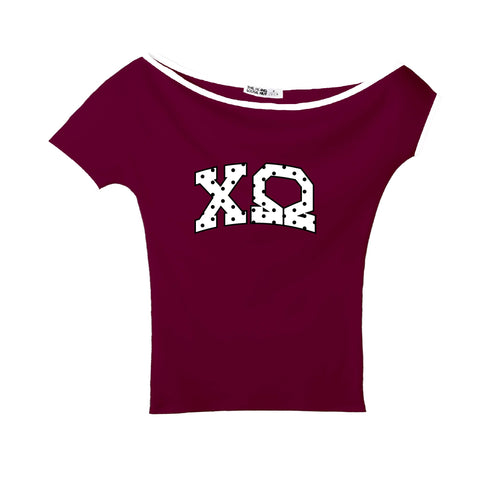 Spot On Bordeaux Sorority Marina Top