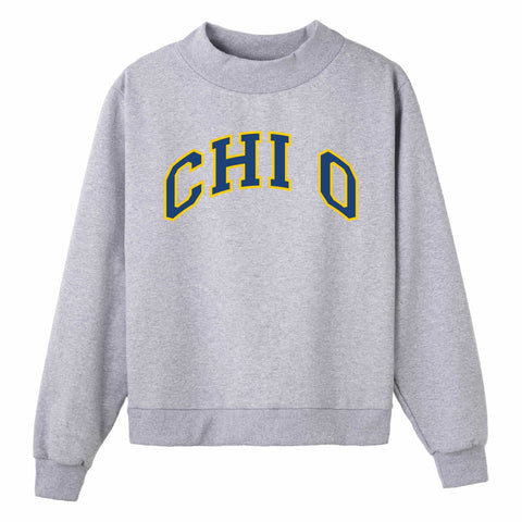 Navy and Gold Campus Colors Sorority Mock Neck