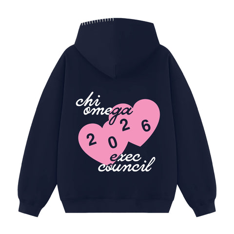 Love From Exec Hood Stitch Sorority Hoodie
