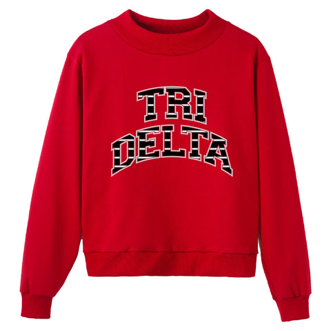 Red Up Sorority Mock Neck