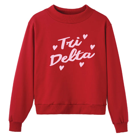 Heartbeat Red Sorority Mock Neck