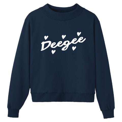 Heartbeat Navy Sorority Mock Neck