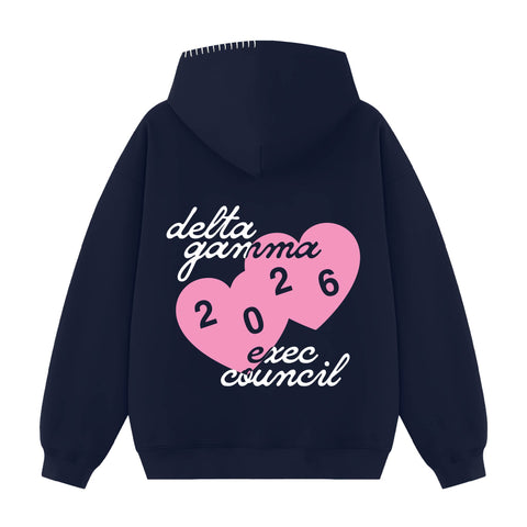 Love From Exec Hood Stitch Sorority Hoodie
