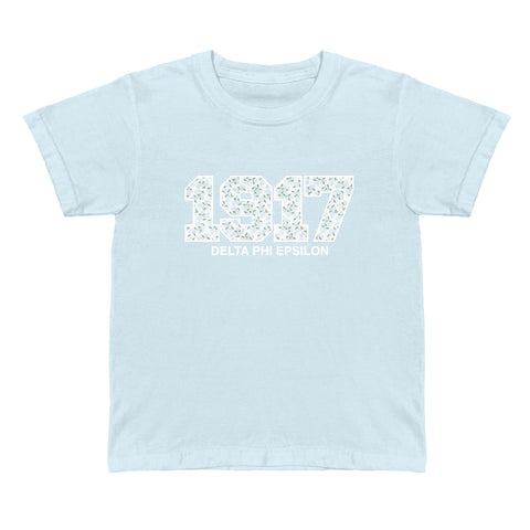 Cerulean Bloom Printed Sorority Baby Tee