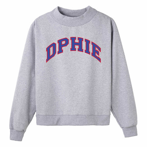 Blue and Red Campus Colors Sorority Mock Neck