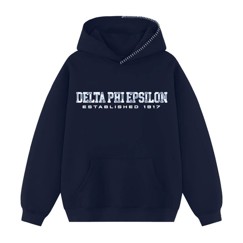 Pieced Together Hood Stitch Sorority Hoodie