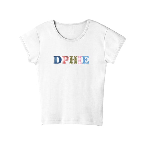 Patch Perfect Printed Sorority Baby Tee