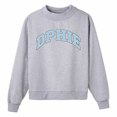 Light Blue Campus Colors Sorority Mock Neck