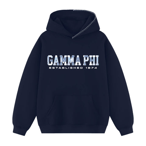 Pieced Together Hood Stitch Sorority Hoodie