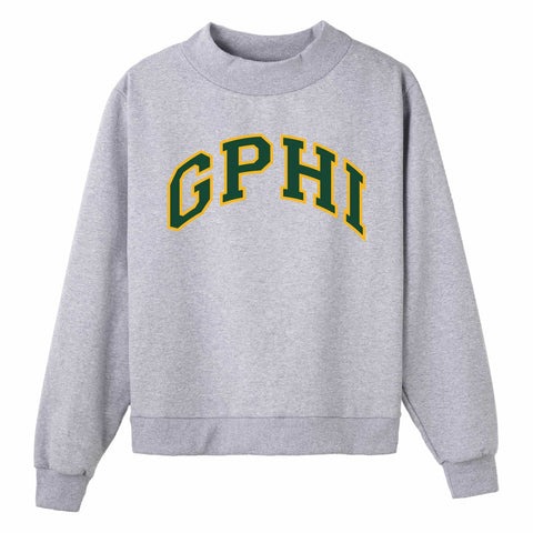 Green and Yellow Campus Colors Sorority Mock Neck