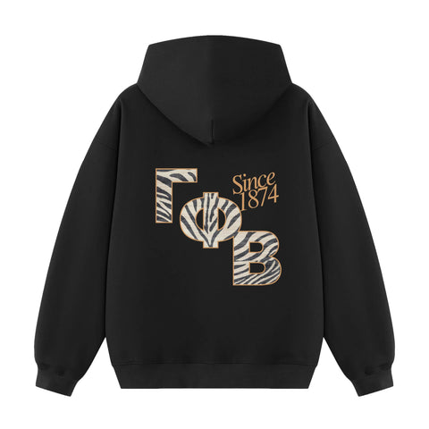 Midnight Stripes Printed Sorority Hoodie