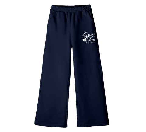 Adorn Navy Sorority Flare Sweats