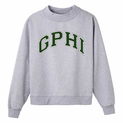 Green Campus Colors Sorority Mock Neck