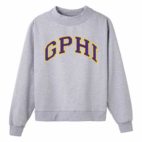 Purple and Gold Campus Colors Sorority Mock Neck