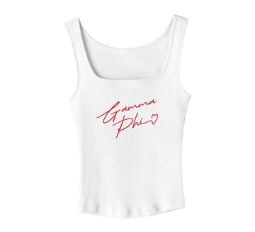 With Love White Sorority Tank