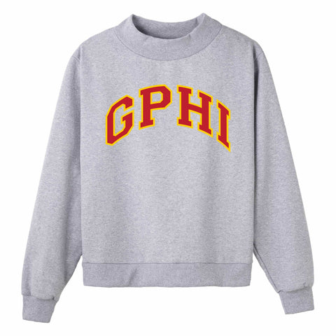 Crimson and Gold Campus Colors Sorority Mock Neck