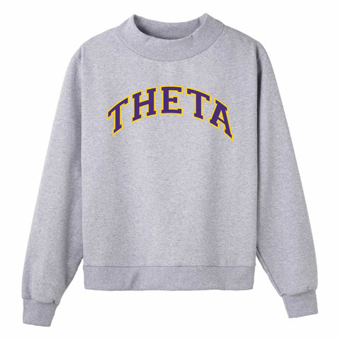 Purple and Gold Campus Colors Sorority Mock Neck