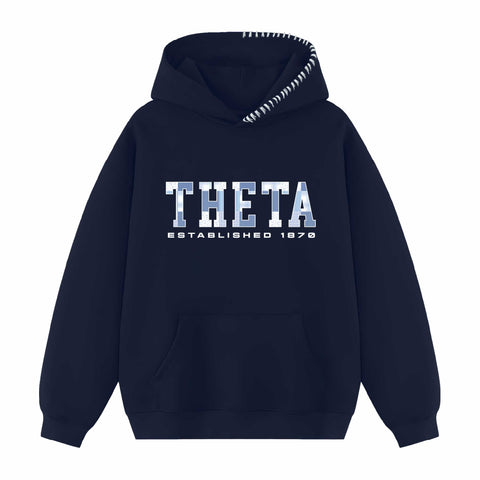 Pieced Together Hood Stitch Sorority Hoodie