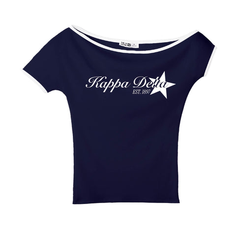 Written in the Stars Navy Sorority Marina Top