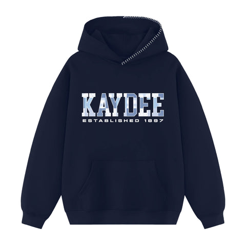 Pieced Together Hood Stitch Sorority Hoodie