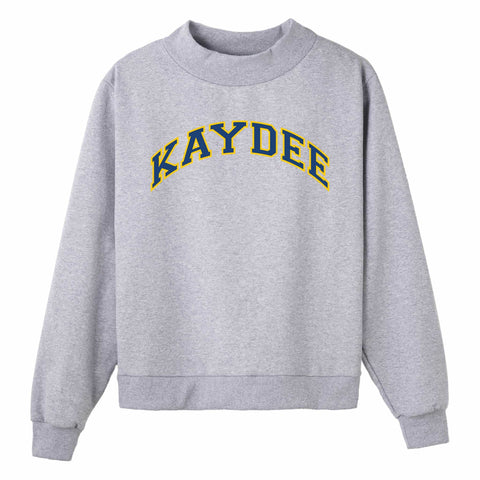 Navy and Gold Campus Colors Sorority Mock Neck