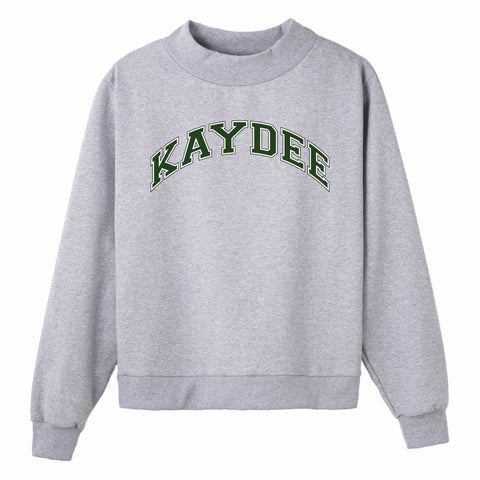 Green Campus Colors Sorority Mock Neck