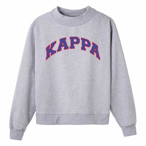 Blue and Red Campus Colors Sorority Mock Neck