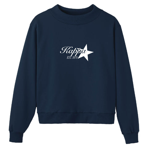 Written in the Stars Navy Sorority Mock Neck