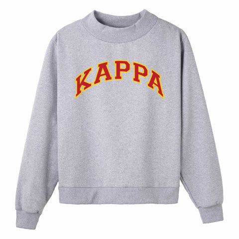 Crimson and Gold Campus Colors Sorority Mock Neck