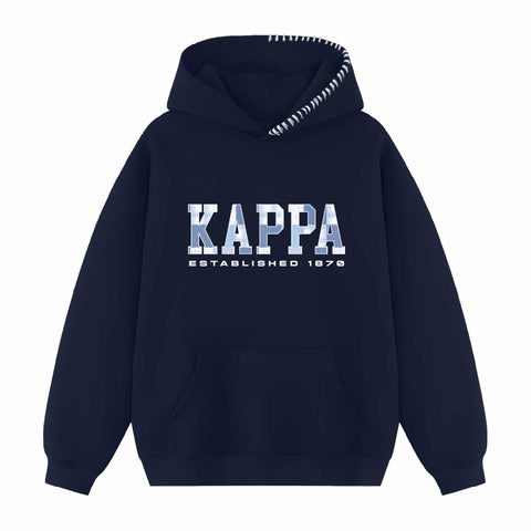 Pieced Together Hood Stitch Sorority Hoodie