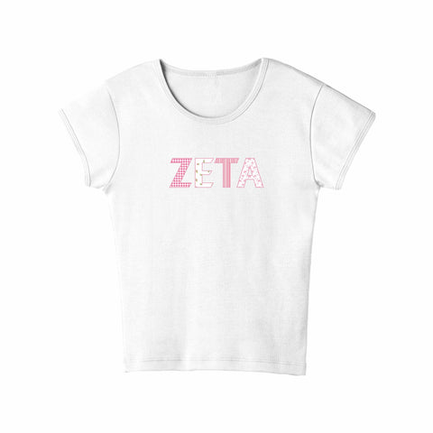 Petal Patchwork Printed Sorority Baby Tee