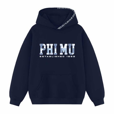 Pieced Together Hood Stitch Sorority Hoodie