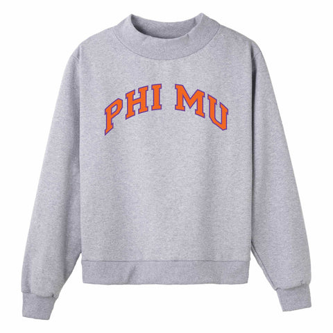 Purple and Orange Campus Colors Sorority Mock Neck