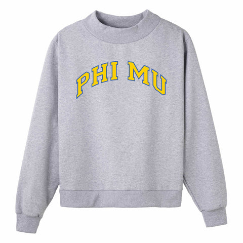 Light Blue and Gold Campus Colors Sorority Mock Neck