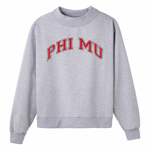 Crimson Campus Colors Sorority Mock Neck