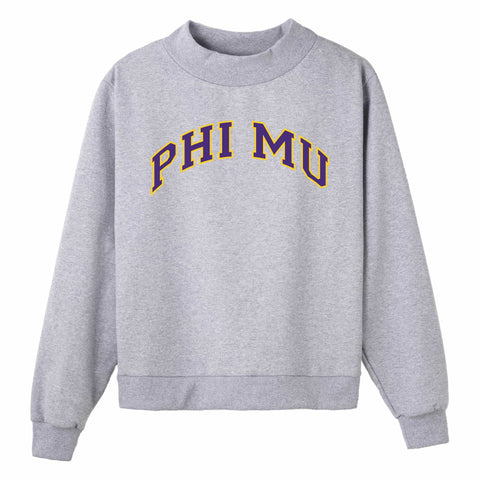 Purple and Gold Campus Colors Sorority Mock Neck