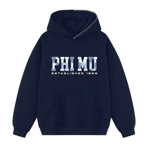 Pieced Together Hood Stitch Sorority Hoodie