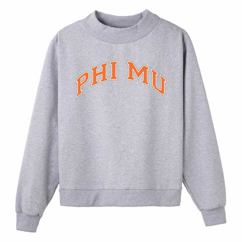Burnt Orange Campus Colors Sorority Mock Neck