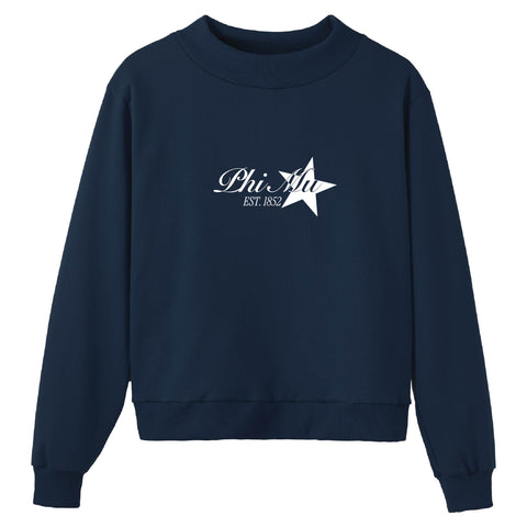 Written in the Stars Navy Sorority Mock Neck