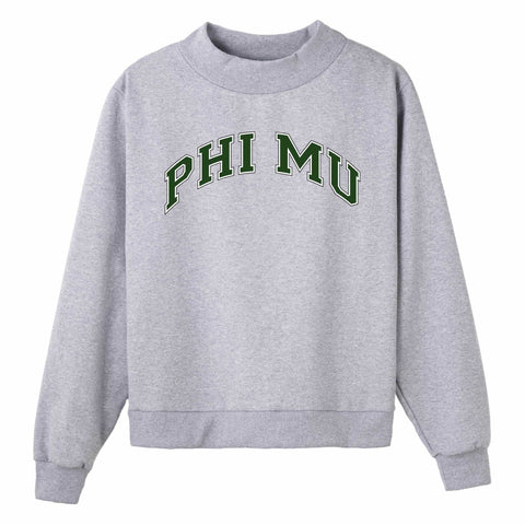 Green Campus Colors Sorority Mock Neck