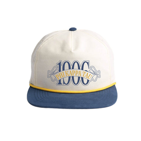 Blue Ribbon Embroidered Fraternity Rope Hat (Bulk Order)