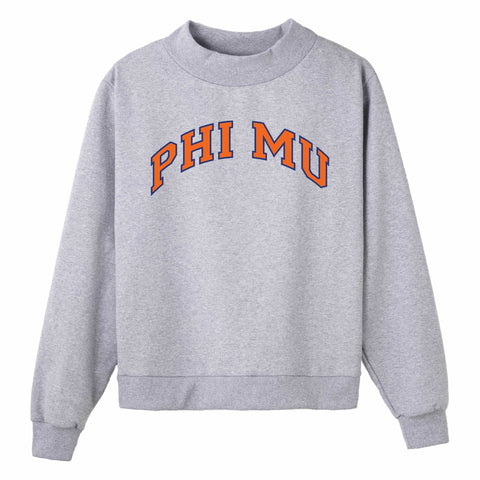 Blue and Orange Campus Colors Sorority Mock Neck